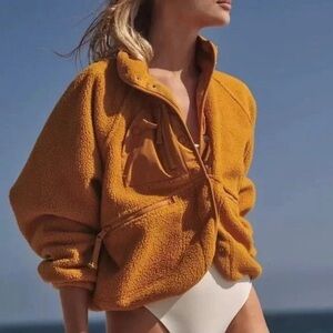 Free People Hit the Slopes Jacket in Russet Orange